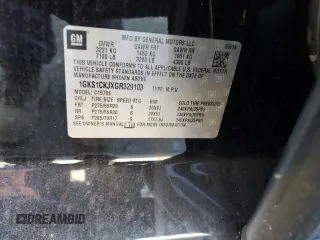 2016 GMC Yukon Denali with VIN 1GKS1CKJXGR329103, listed as a Copart auction lot 75492494 with 124,374 mi miles and Salvage Title. Bid and sale history available at carsss.com. Image 16.