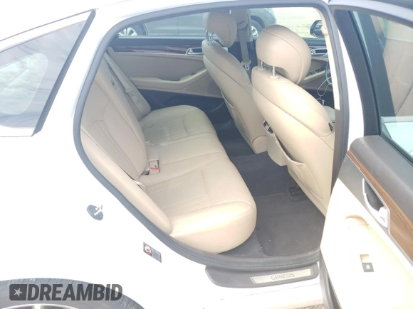 2015 Hyundai Genesis 3.8L with VIN KMHGN4JE4FU074665, listed as a Copart auction lot 57383014 with 120,469 mi miles and Salvage Title. Bid and sale history available at carsss.com. Image 10.