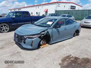 2025 Nissan Sentra SR with VIN 3N1AB8DV7SY270972, listed as a IAAI auction lot 42153738 with 1,222 mi miles and . Bid and sale history available at DreamBid. Image 16.