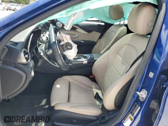 2020 Mercedes-Benz C 300 with VIN 55SWF8DB2LU324185, listed as a Copart auction lot 62493305 with 33,259 mi miles and Clean title. Bid and sale history available at DreamBid. Image 7.