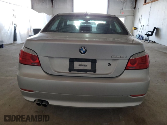 2009 BMW 5 Series 528i with VIN WBANU53569C119324, listed as a Copart auction lot 50292185 with 61,506 mi miles and Salvage Title. Bid and sale history available at carsss.com. Image 6.