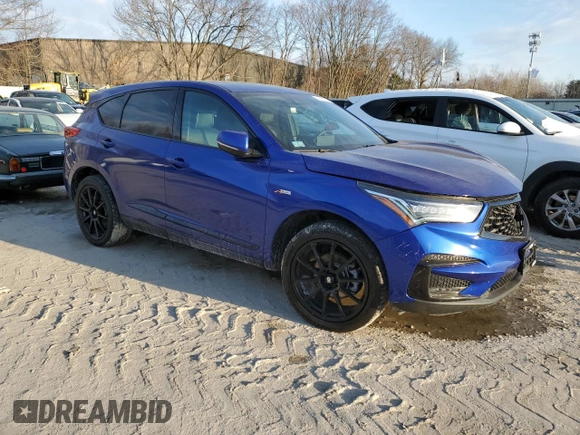 2021 Acura RDX w/A-Spec Package with VIN 5J8TC2H68ML013139, listed as a Copart auction lot 42141155 with 20,559 mi miles and Salvage Title. Bid and sale history available at carsss.com. Image 4.