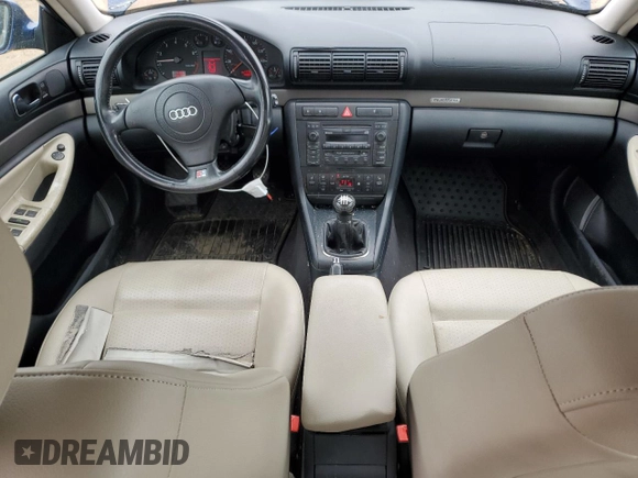 2001 Audi A4 with VIN WAUDC68D51A054972, listed as a Copart auction lot 53693395 with 149,842 mi miles and Clean title. Bid and sale history available at DreamBid. Image 8.