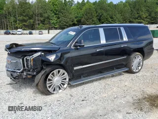 2018 Cadillac Escalade ESV Platinum z VIN 1GYS4KKJXJR360303, wystawiony jako Copart lot #54401285 z przebiegiem 94 802 mil mil oraz Szkody całkowita. Historia ofert i sprzedaży dostępna na DreamBid. Obrazek 1.