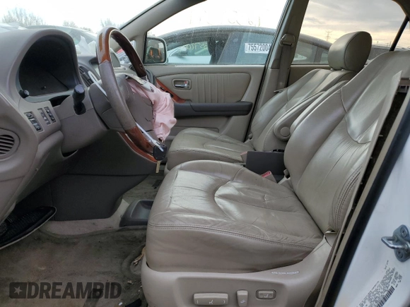 2003 Lexus RX 300 z VIN JTJHF10U930312488, wystawiony jako Copart lot #46572575 z przebiegiem 189 058 mil mil oraz Szkoda całkowita • Salvage title. Historia ofert i sprzedaży dostępna na DreamBid. Obrazek 7.