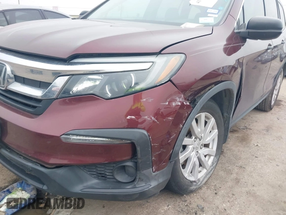 2019 Honda Pilot LX with VIN 5FNYF5H12KB023764, listed as a IAAI auction lot 41589629 with 66,879 mi miles. Bid and sale history available at carsss.com. Image 6.