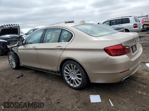 2013 BMW 5 Series 550i xDrive with VIN WBAFU9C55DDY71630, listed as a Copart auction lot 52511635 with 51,474 mi miles and Salvage title. Bid and sale history available at DreamBid. Image 2.