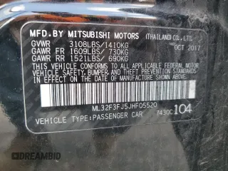 2018 Mitsubishi Mirage G4 ES with VIN ML32F3FJ5JHF05520, listed as a Copart auction lot 66881824 with 124,068 mi miles and Salvage Title. Bid and sale history available at carsss.com. Image 12.