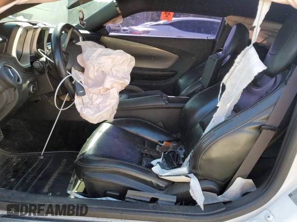 2014 Chevrolet Camaro LT z VIN 2G1FC1E30E9289557, wystawiony jako Copart lot #59106785 z przebiegiem Nie podano mil oraz Szkoda całkowita • Salvage title. Historia ofert i sprzedaży dostępna na DreamBid. Obrazek 7.