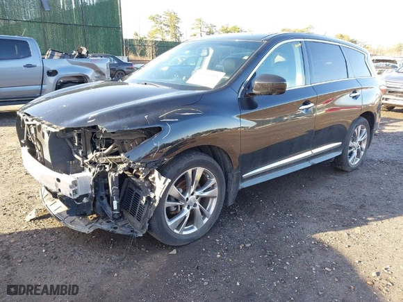 2013 Infiniti JX35 with VIN 5N1AL0MM6DC319993, listed as a IAAI auction lot 41826088 with NaN miles. Bid and sale history available at carsss.com. Image 2.