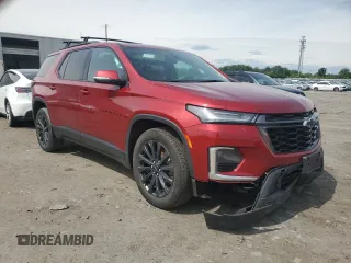 2023 Chevrolet Traverse RS z VIN 1GNEVJKW5PJ226688, wystawiony jako Copart lot #56723925 z przebiegiem 53 118 mil mil oraz Szkoda całkowita • Salvage title. Historia ofert i sprzedaży dostępna na DreamBid. Obrazek 4.