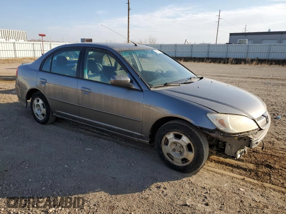 2005 Honda Civic with VIN JHMES96615S022180, listed as a Copart auction lot 50362915 with 231,987 mi miles and Salvage Title. Bid and sale history available at DreamBid. Image 4.