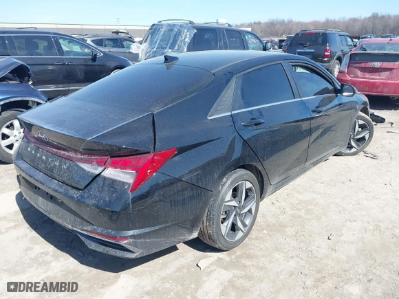 2021 Hyundai Elantra SEL with VIN KMHLN4AG8MU152426, listed as a IAAI auction lot 41781106 with 27,309 mi miles. Bid and sale history available at carsss.com. Image 4.
