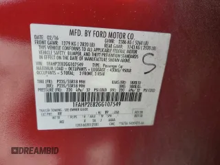 2016 Ford Taurus SEL with VIN 1FAHP2E82GG107549, listed as a Copart auction lot 48444145 with 167,886 mi miles and Clean Title. Bid and sale history available at carsss.com. Image 12.
