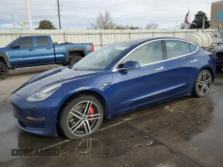 2018 Tesla Model 3 Long Range Battery with VIN 5YJ3E1EB2JF074148, listed as a Copart auction lot 50424975 with 93,822 mi miles and Salvage Title. Bid and sale history available at DreamBid. Image 1.