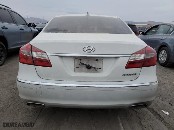 2013 Hyundai Genesis 3.8L with VIN KMHGC4DD8DU243494, listed as a Copart auction lot 42259105 with 132,883 mi miles and Salvage Title. Bid and sale history available at carsss.com. Image 6.