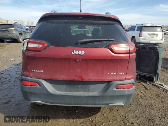 2017 Jeep Cherokee Limited with VIN 1C4PJMDB5HW520136, listed as a Copart auction lot 46643605 with 153,997 mi miles and Salvage Title. Bid and sale history available at carsss.com. Image 6.