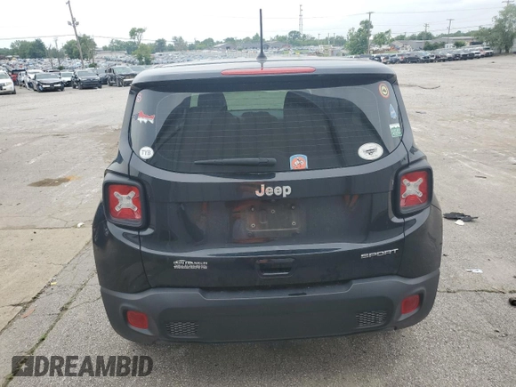 2020 Jeep Renegade Sport z VIN ZACNJAAB2LPL11224, wystawiony jako Copart lot #59463445 z przebiegiem 77 873 mil mil oraz Szkoda całkowita • Salvage title. Historia ofert i sprzedaży dostępna na DreamBid. Obrazek 6.
