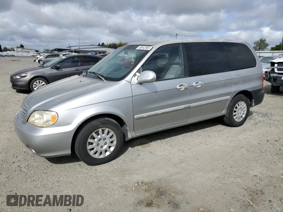 2003 Kia Sedona LX with VIN KNDUP131236474797, listed as a Copart auction lot 50842985 with 190,178 mi miles and Salvage Title. Bid and sale history available at carsss.com. Image 1.