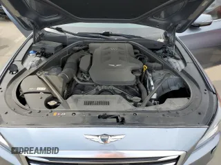 2017 Genesis G80 3.8L with VIN KMHGN4JE0HU201432, listed as a Copart auction lot 59471454 with 90,751 mi miles and Salvage Title. Bid and sale history available at carsss.com. Image 11.