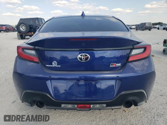 2023 Toyota GR86 with VIN JF1ZNBC16P8751064, listed as a Copart auction lot 74064514 with 16,635 mi miles and Salvage Title. Bid and sale history available at carsss.com. Image 6.