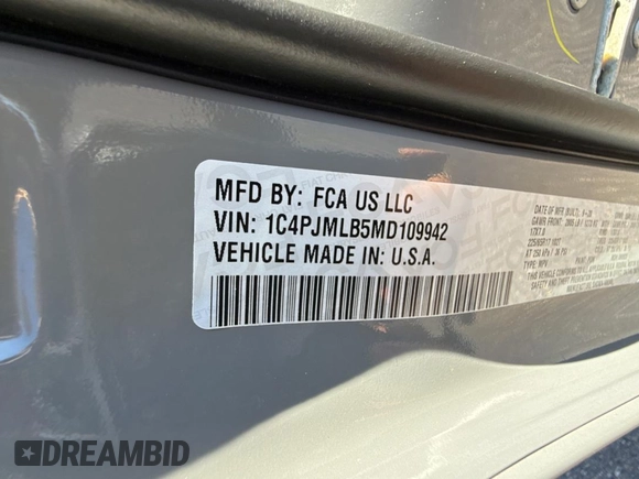 2021 Jeep Cherokee Latitude Plus z VIN 1C4PJMLB5MD109942, wystawiony jako Copart lot #66739905 z przebiegiem 20 197 mil mil oraz Czysty tytuł • Clean title. Historia ofert i sprzedaży dostępna na DreamBid. Obrazek 10.