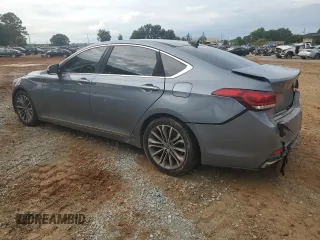 2015 Hyundai Genesis 3.8L with VIN KMHGN4JE4FU019004, listed as a Copart auction lot 64042934 with 163,006 mi miles and Salvage Title. Bid and sale history available at carsss.com. Image 2.
