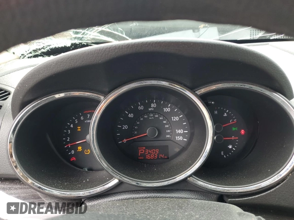 2013 Kia Sorento LX with VIN 5XYKTCA65DG344637, listed as a Copart auction lot 58009115 with 168,314 mi miles and Salvage title. Bid and sale history available at DreamBid. Image 9.