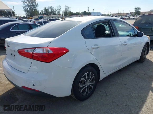 2016 Kia Forte LX with VIN KNAFK4A6XG5574596, listed as a IAAI auction lot 41641410 with 98,898 mi miles. Bid and sale history available at carsss.com. Image 4.