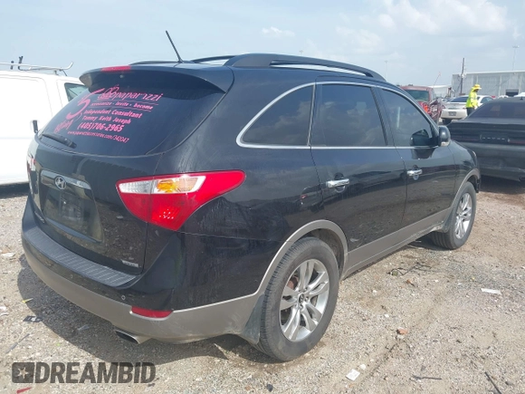 2012 Hyundai Veracruz Limited with VIN KM8NU4CC9CU197363, listed as a IAAI auction lot 42591498 with 203,285 mi miles and . Bid and sale history available at DreamBid. Image 4.