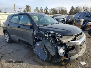 2021 Chevrolet TrailBlazer LS with VIN KL79MNSL0MB122381, listed as a Copart auction lot 43529505 with 46,860 mi miles and Salvage Title. Bid and sale history available at carsss.com. Image 4.