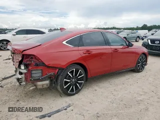 2024 Honda Accord Touring with VIN 1HGCY2F89RA085105, listed as a Copart auction lot 62604865 with 11,362 mi miles and Salvage title. Bid and sale history available at DreamBid. Image 3.