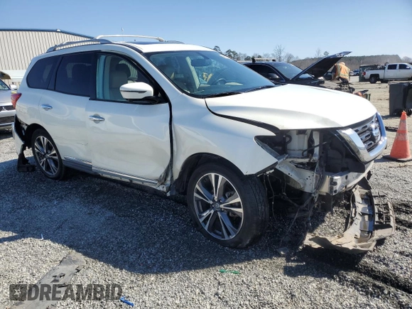 2017 Nissan Pathfinder SL with VIN 5N1DR2MM6HC633480, listed as a Copart auction lot 46494235 with 82,518 mi miles and Salvage Title. Bid and sale history available at carsss.com. Image 4.