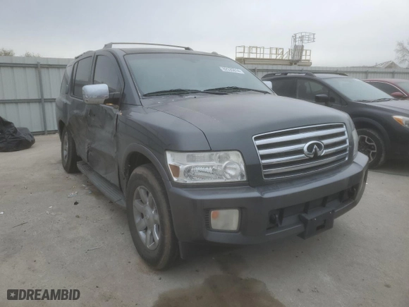 2006 Infiniti QX56 with VIN 5N3AA08C96N806613, listed as a Copart auction lot 82535814 with 240,804 mi miles and Salvage Title. Bid and sale history available at carsss.com. Image 4.