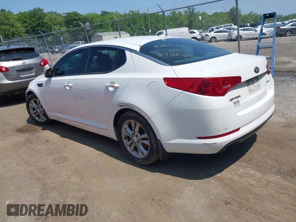 2013 Kia Optima EX z VIN 5XXGN4A70DG091603, wystawiony jako IAAI lot #42449685 z przebiegiem 167 384 mil mil oraz . Historia ofert i sprzedaży dostępna na DreamBid. Obrazek 3.