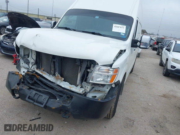 2017 Nissan NV SV with VIN 1N6AF0LY1HN804288, listed as a IAAI auction lot 41607673 with 196,111 mi miles. Bid and sale history available at carsss.com. Image 2.