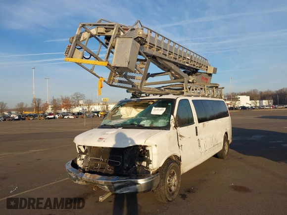 2013 Chevrolet Express Passenger LT with VIN 1GAZG1FG1D1159390, listed as a IAAI auction lot 41191409 with 176,899 mi miles and . Bid and sale history available at DreamBid. Image 16.