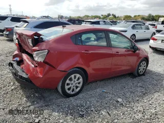 2015 Kia Rio LX with VIN KNADM4A37F6437017, listed as a Copart auction lot 50953015 with 95,341 mi miles and Salvage Title. Bid and sale history available at carsss.com. Image 3.