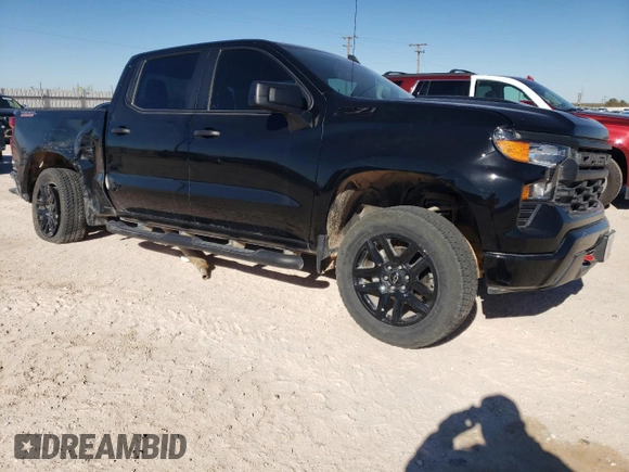 2024 Chevrolet Silverado 1500 Custom Trail Boss with VIN 3GCUDCED4RG375840, listed as a Copart auction lot 80574764 with 9,068 mi miles and Salvage Title. Bid and sale history available at carsss.com. Image 4.