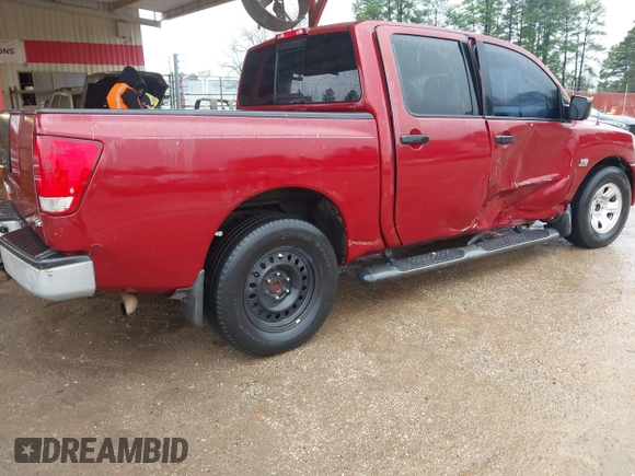 2004 Nissan Titan LE with VIN 1N6AA07A24N516656, listed as a IAAI auction lot 41539346 with 238,549 mi miles and . Bid and sale history available at DreamBid. Image 4.