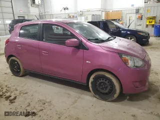 2015 Mitsubishi Mirage DE with VIN ML32A3HJ3FH035407, listed as a Copart auction lot 48189455 with 77,196 mi miles and Salvage Title. Bid and sale history available at carsss.com. Image 4.