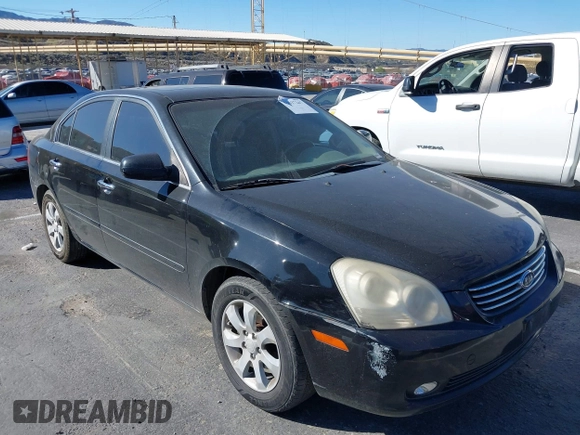 2007 Kia Optima EX with VIN KNAGE124175095989, listed as a IAAI auction lot 41637247 with 174,944 mi miles. Bid and sale history available at carsss.com. Image 1.