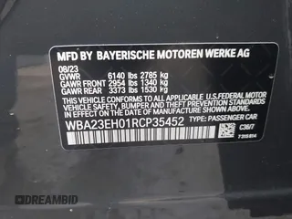 2024 BMW 7 Series 740i with VIN WBA23EH01RCP35452, listed as a IAAI auction lot 42064471 with 13,657 mi miles and . Bid and sale history available at DreamBid. Image 9.