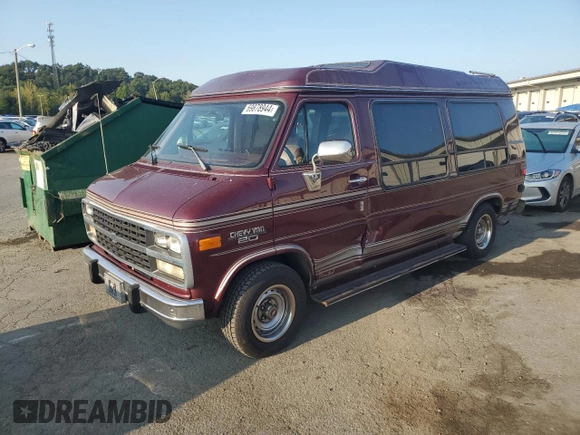 1993 Chevrolet Chevy Van z VIN 1GBEG25K8PF357638, wystawiony jako Copart lot #69878944 z przebiegiem 170 004 mil mil oraz Szkoda całkowita • Salvage title. Historia ofert i sprzedaży dostępna na DreamBid. Obrazek 1.