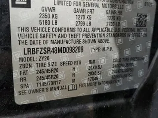 2021 Buick Envision Avenir with VIN LRBFZSR48MD098208, listed as a Copart auction lot 84101754 with 73,237 mi miles and Salvage Title. Bid and sale history available at carsss.com. Image 14.