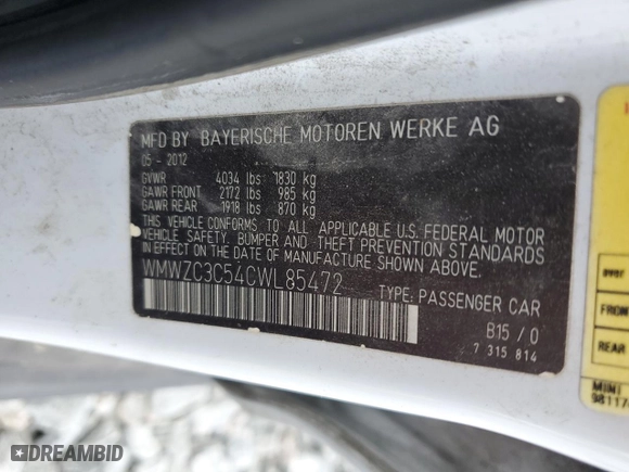 2012 MINI Cooper Countryman S with VIN WMWZC3C54CWL85472, listed as a Copart auction lot 50895525 with 146,818 mi miles and Salvage Title. Bid and sale history available at carsss.com. Image 13.