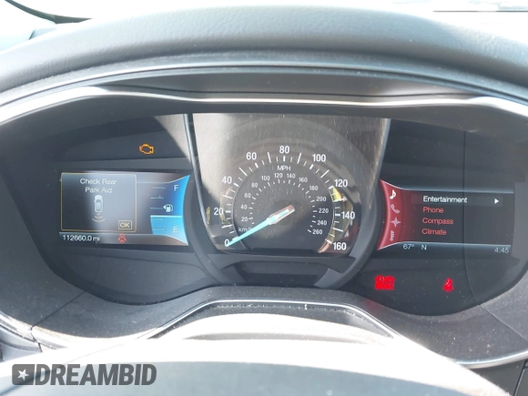 2014 Ford Fusion SE with VIN 3FA6P0HR7ER207927, listed as a IAAI auction lot 42094439 with 112,660 mi miles. Bid and sale history available at carsss.com. Image 7.