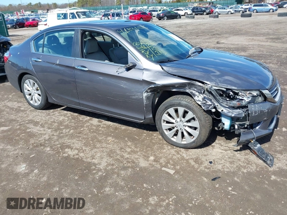 2013 Honda Accord EX-L with VIN 1HGCR2F85DA023495, listed as a IAAI auction lot 41831515 with 67,619 mi miles and . Bid and sale history available at DreamBid. Image 1.