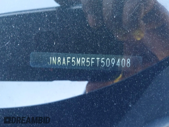 2015 Nissan Juke S with VIN JN8AF5MR5FT509408, listed as a IAAI auction lot 40839984 with 205,528 mi miles. Bid and sale history available at carsss.com. Image 9.
