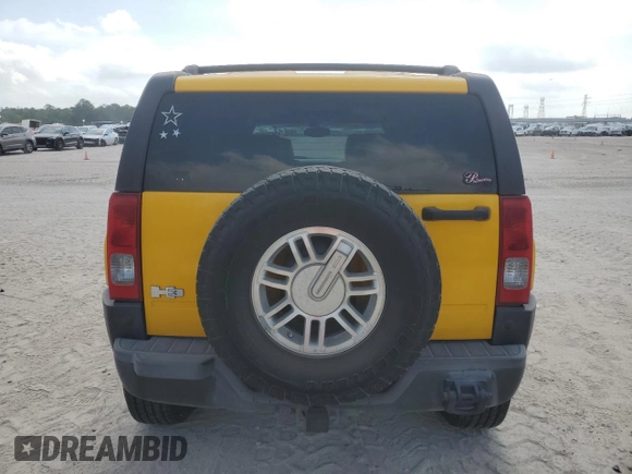 2006 Hummer H3 with VIN 5GTDN136X68125857, listed as a Copart auction lot 53573495 with 167,615 mi miles and Salvage Title. Bid and sale history available at carsss.com. Image 6.